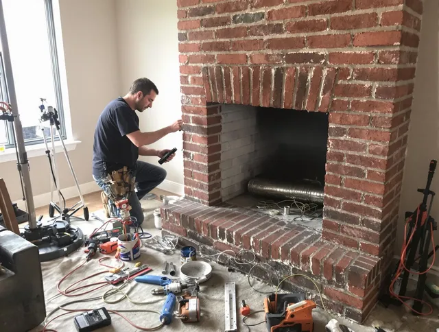 Deltona Chimney Sweep specialist finalizing chimney liner service in Deltona, FL