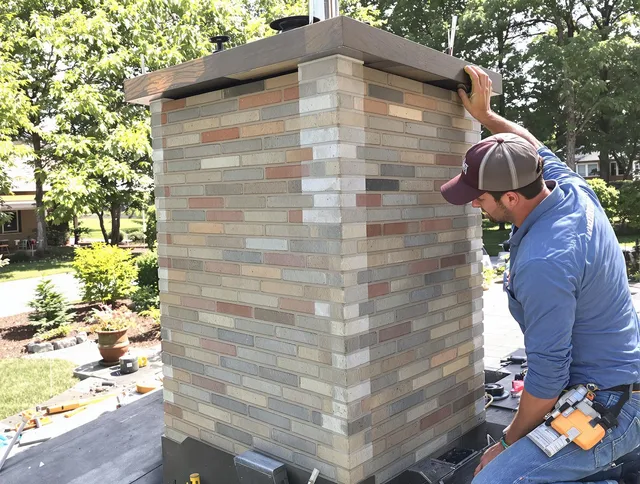 Deltona Chimney Sweep completing a modern chimney remodel in Deltona, FL