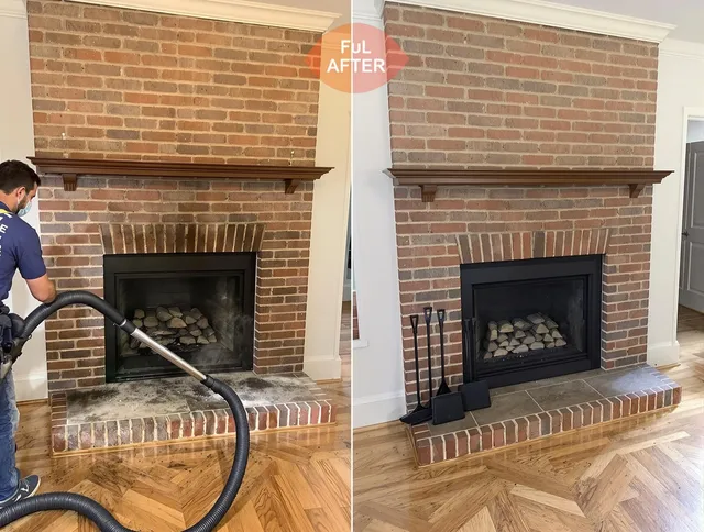 Deltona Chimney Sweep carefully sanitizing a fireplace in Deltona, FL