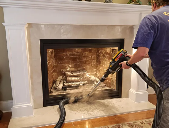 Fireplace cleaning performed by Deltona Chimney Sweep in Deltona, FL