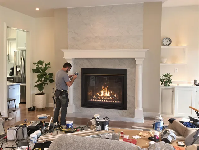 Newly installed fireplace by Deltona Chimney Sweep in Deltona, FL